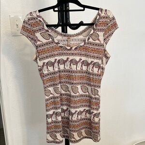 Free People Print Women's Top Size L